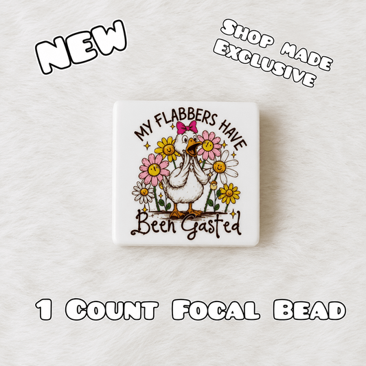 New 1 Count Focal Bead Flabbers are gasted goose.