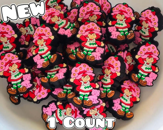 New 1 Count Strawberry Shortcake Standing Focal Bead