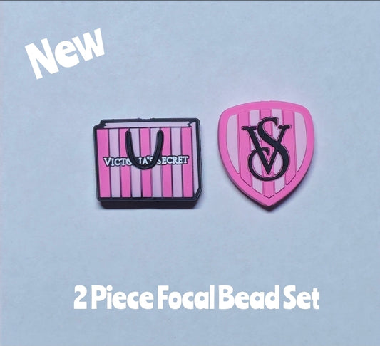 New 2 Count Victoria Secret Focal Bead Set