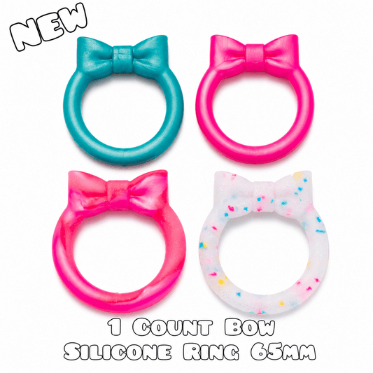 New Bow 1 Count DIY 65MM Silicone Rings Craft Supplies Beadable Blanks Pearl