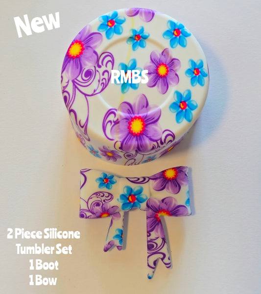 New 2 piece Silicone Tumbler Set.