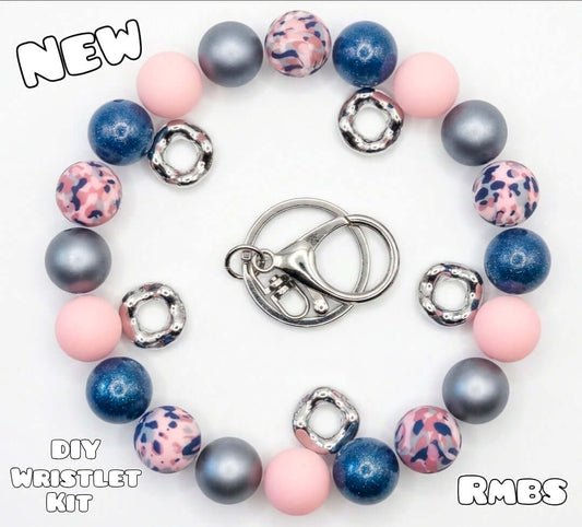 Nuevo kit de pulsera con cuentas DIY Deluxe de 1 unidad, camuflaje pastel
