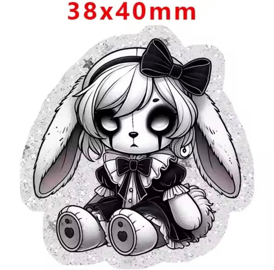 Glitter Acrylic Flatback- Acrylic Planer Resin Charm Halloween