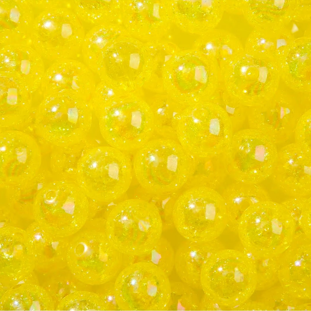 10 count 16MM Acrylic Crackle Sparkle Beads