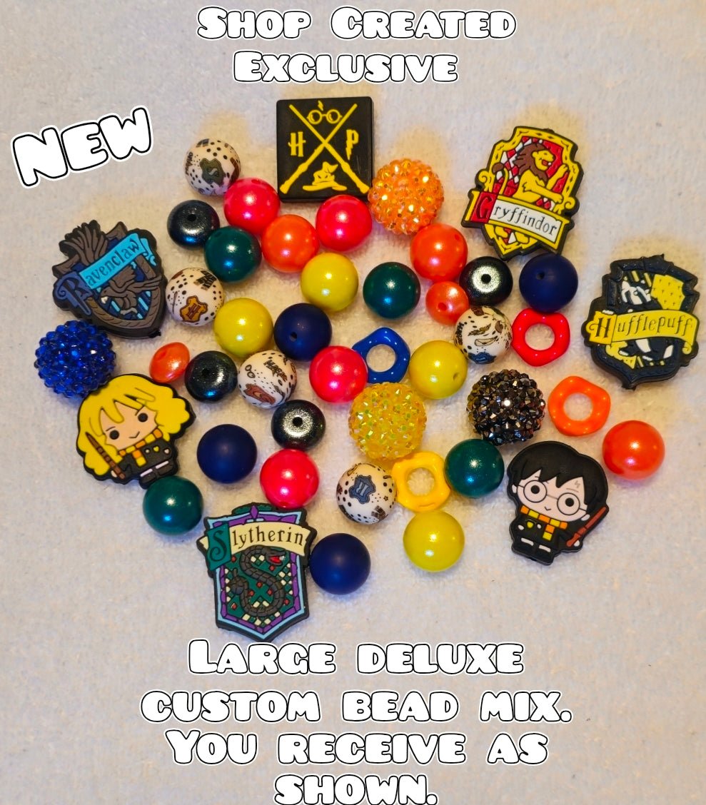 Deluxe Large Silicone & Acrylic Bead Mix Harry Potter Plus 7 Focal Beads Mix