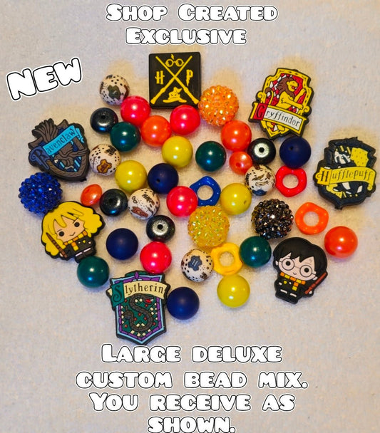 Deluxe Large Silicone & Acrylic Bead Mix Harry Potter Plus 7 Focal Beads Mix