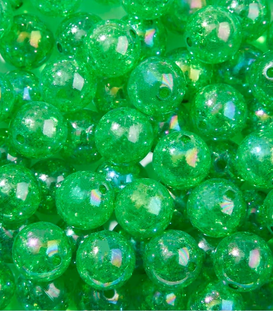 10 count 16MM Acrylic Crackle Sparkle Beads