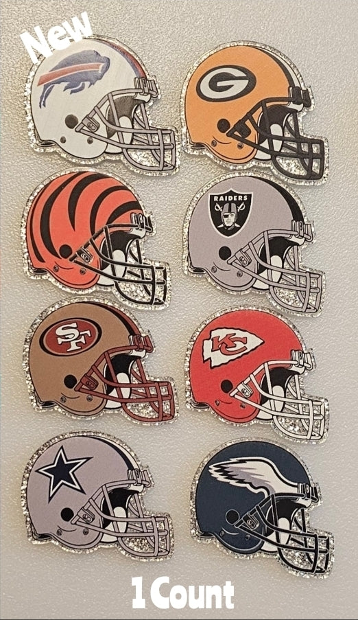 1 Count Football Teams Acrylic Flatbacks