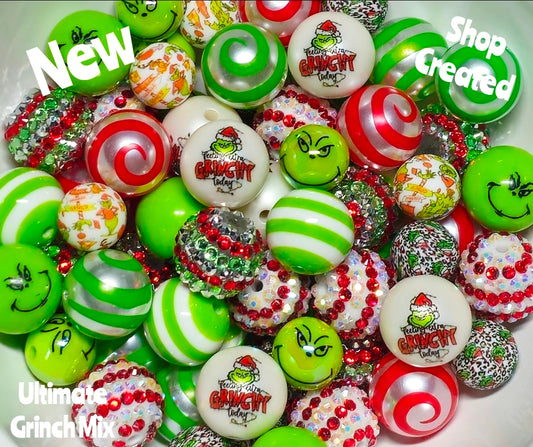 New Ultimate Grinch Bead Mix 25 Count Limited Edition