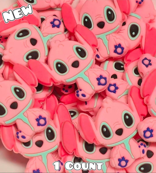 New 1 Count Focal Bead Pink Angel Stitch