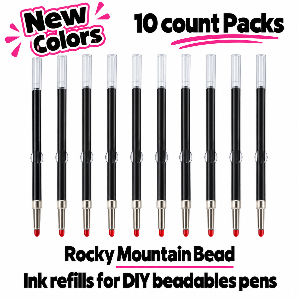 10 count Ink Refill For DIY beadable pens