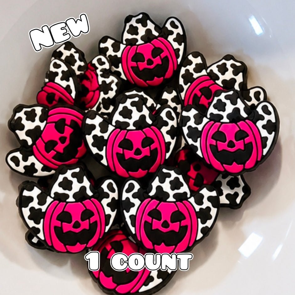 1 Count Focal Bead Western Pumpkin
