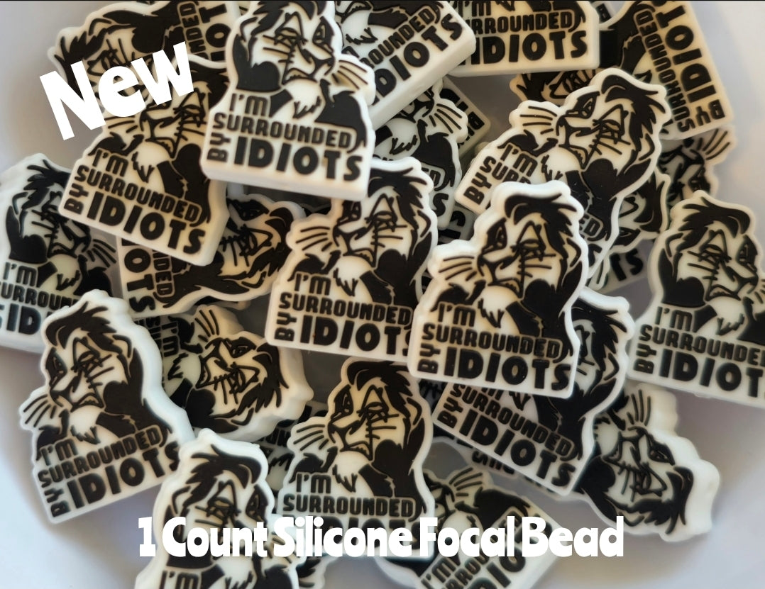 New Silicone Scar Lion King Focal Beads 1 Count DIY Bead Supplies