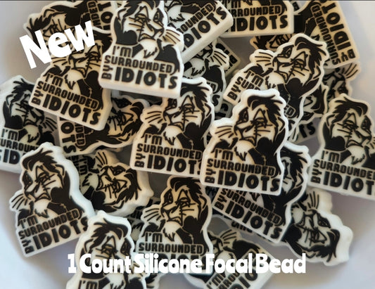 New Silicone Scar Lion King Focal Beads 1 Count DIY Bead Supplies