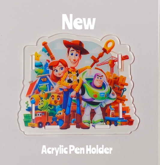 NEW Acrylic Pen Holder Box 1 Count Toy Story. Read description for directions and special handling.