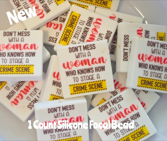 New Don't Mess With Women Focal Beads 1 Count DIY Bead Supplies