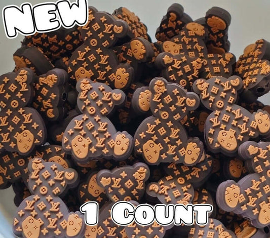 New 1 Count Designer Teddy Bear Focal Bead