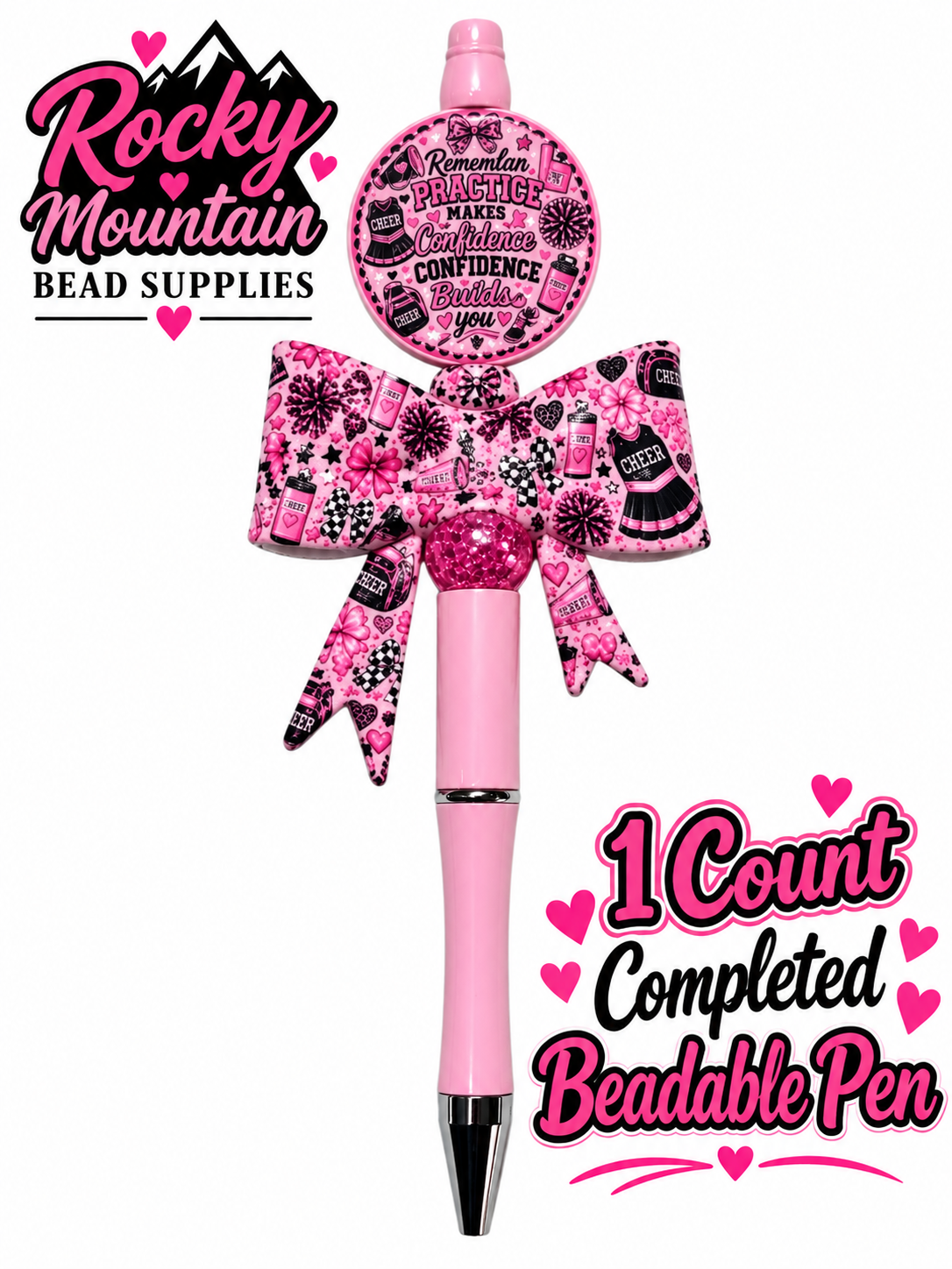 New 1 Count Completed Beadable Pen Exclusive Design  Wholesale