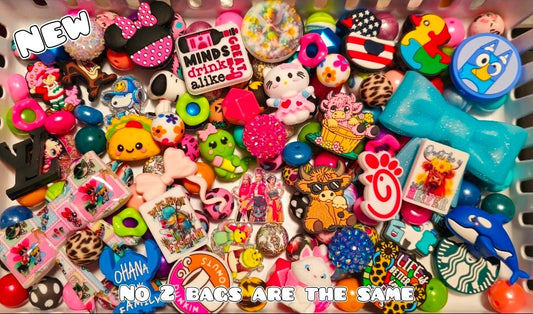 New May Bulk Mystery Bead Bags Limited Quantites Bigger Bags! 200 plus pieces! Released 5-16-26. These are changed every 10 days. No 2 bags are the same. Great way to save money. Hand picked!