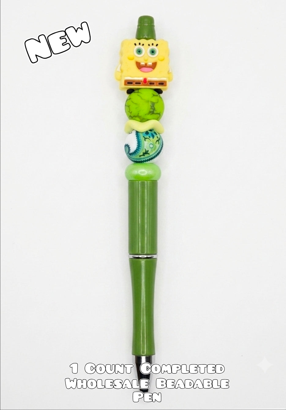 Wholesale 1 Count Beadable Pen Character SpongeBob