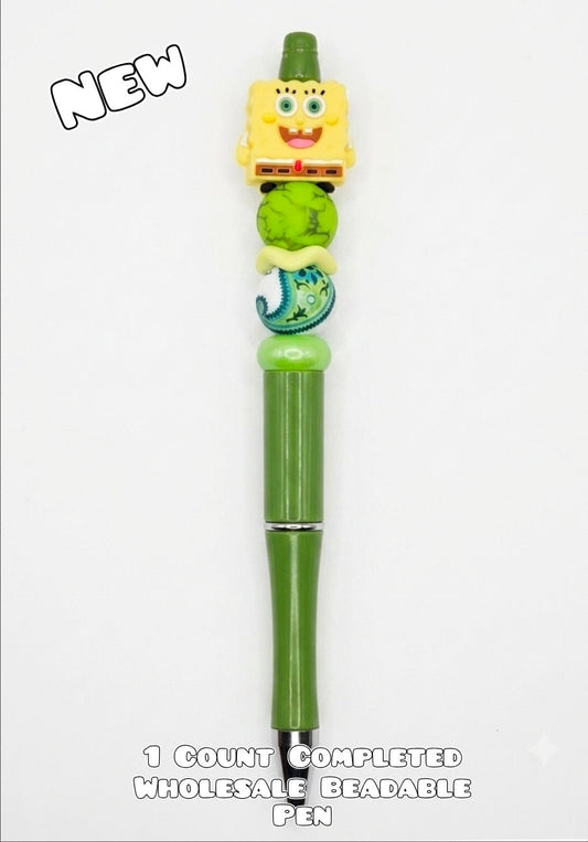Wholesale 1 Count Beadable Pen Character SpongeBob