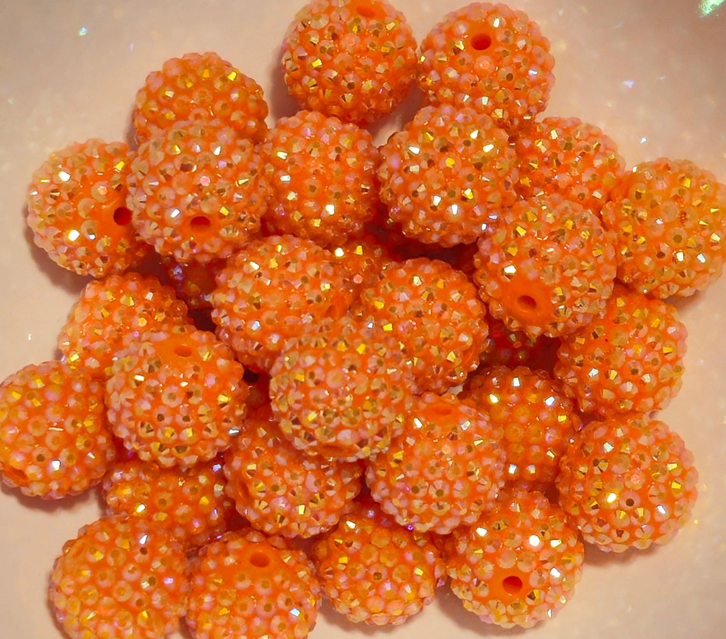 1 Count 20MM Acrylic Rhinestone Fancy Beads