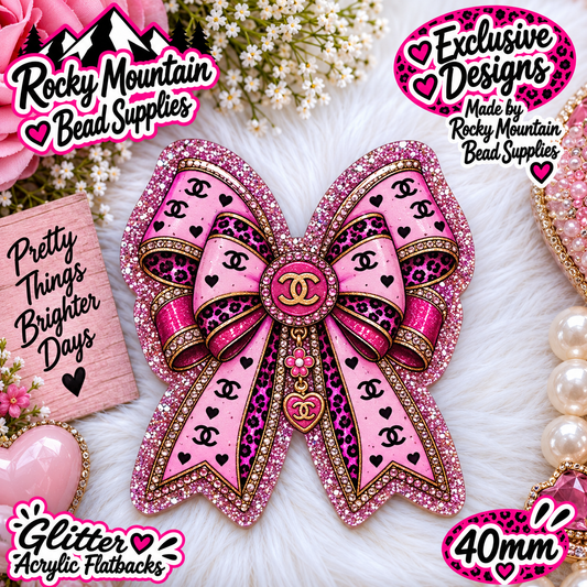 Shop Exclusive 1 Count Custom Exclusive Glitter Acrylic Flatback 40mm