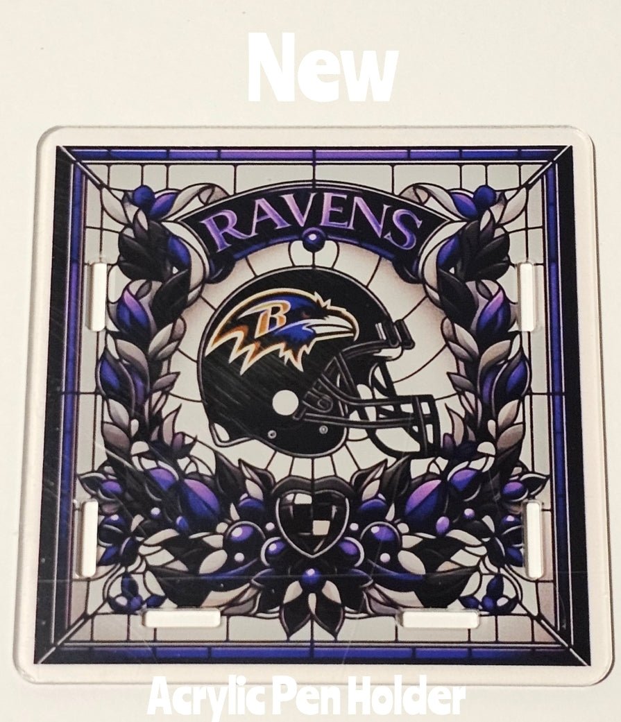 NEW Acrylic Pen Holder Box 1 Count Football. Read description for directions and special handling.