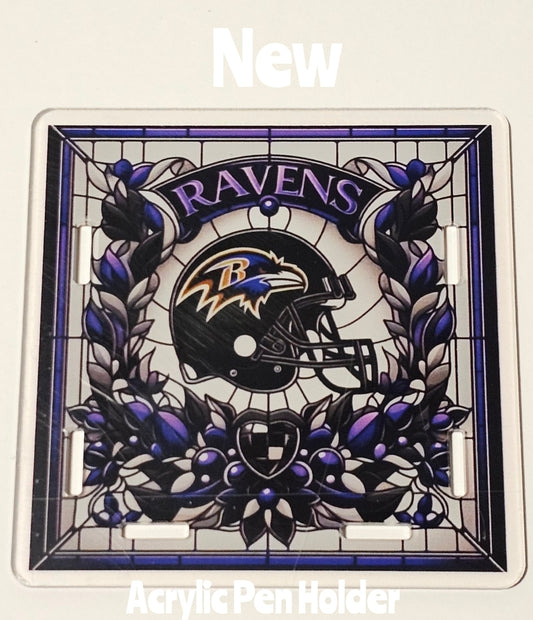 NEW Acrylic Pen Holder Box 1 Count Football. Read description for directions and special handling.