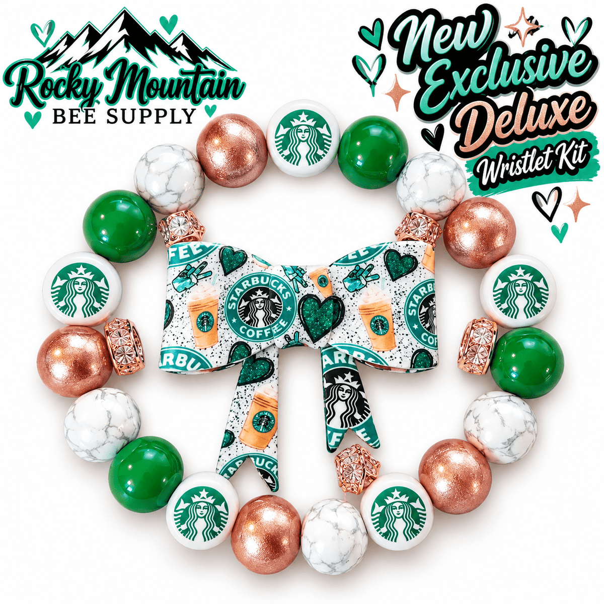 EXCLUSIVE STARBUCKS Count DIY Deluxe Beadable Wristlet ALL specialty beads