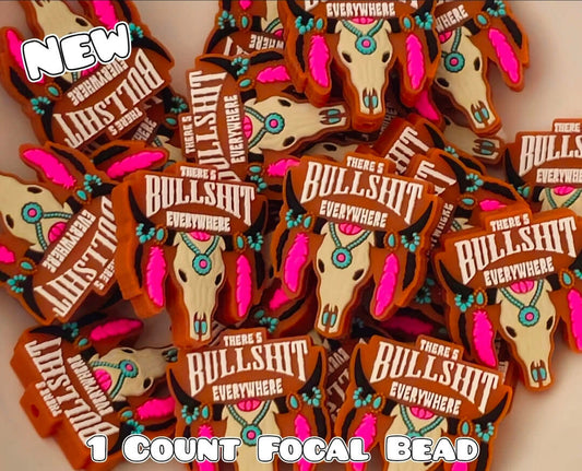 1 Count Focal Bead Bull Everywhere