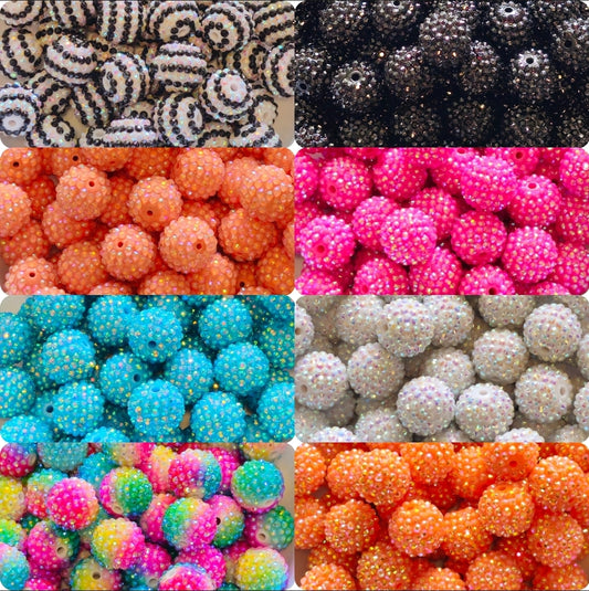 New AB Colors 1 Count Acrylic Beads Craft Supplies 20MM Rhinestone