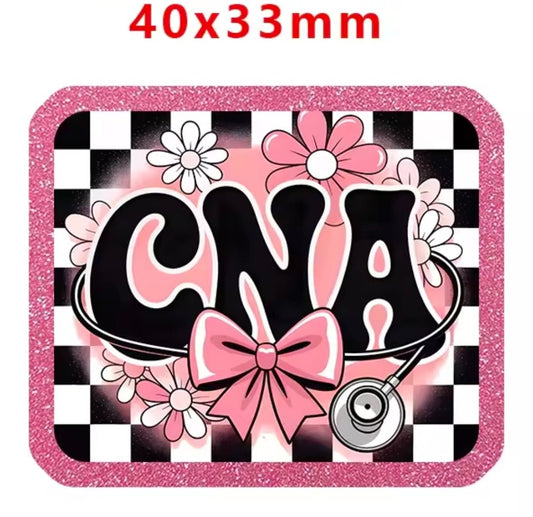 Glitter Acrylic Flatback- Acrylic Planer Resin Charm- Medical CNA