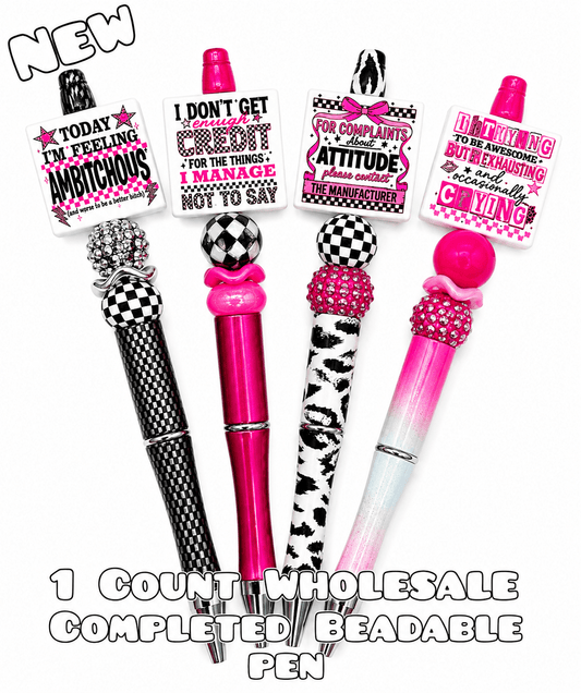 Wholesale 1 Count Beadable Pens Sassy Sarcastic