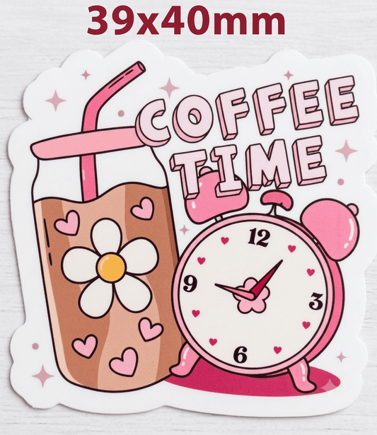 Glitter Acrylic Flatback- Acrylic Planer Resin Charm- Coffee Time