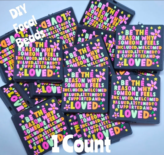 DIY Focal Bead 1 Count Craft Supplies Inspirational Words