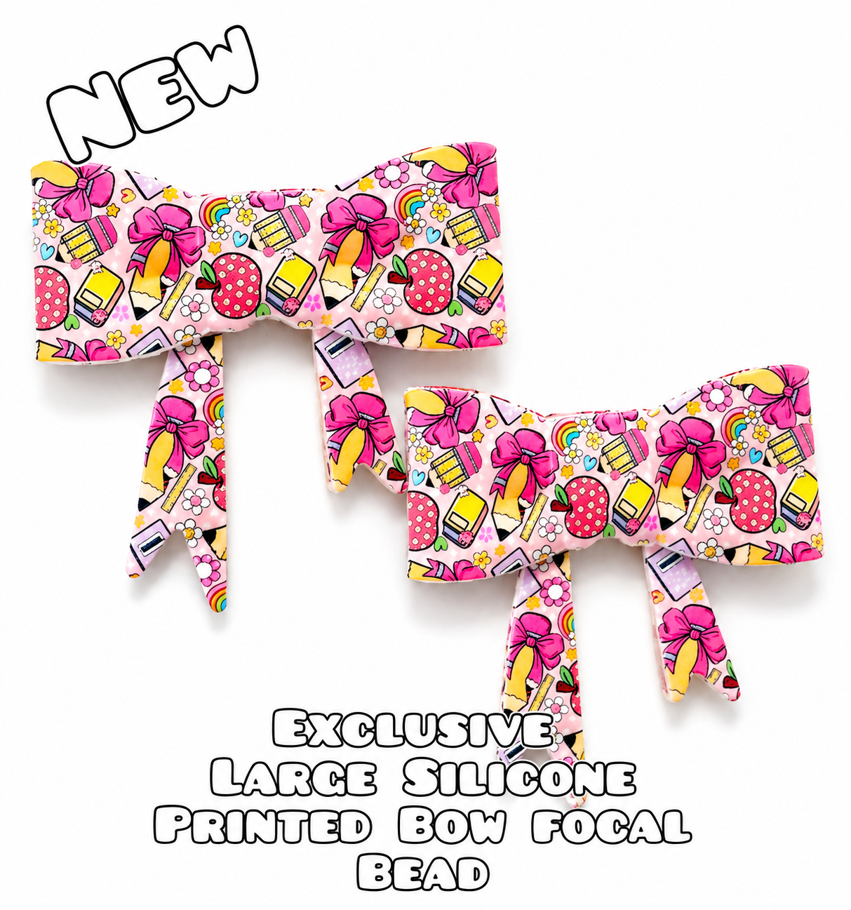 1 Count New Release Silicone Focal Bead Bow Exclusive