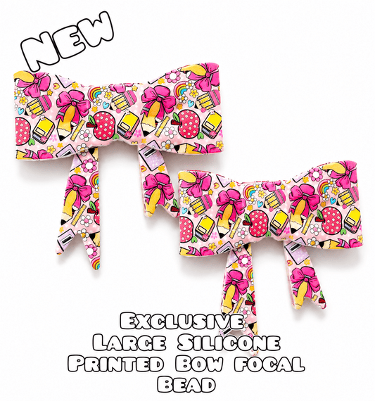 1 Count New Release Silicone Focal Bead Bow Exclusive