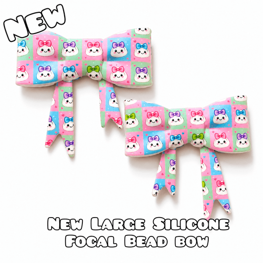 1 Count New Release Silicone Focal Bead Bow Exclusive