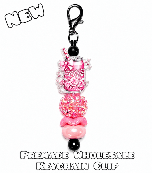 Wholsale Pre-Made Keychain Clip Charm 1 Count Coke
