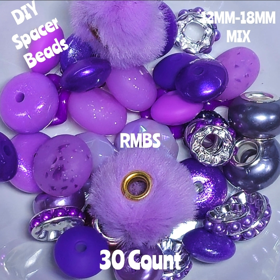 30 Count DIY Custom Made Spacer Beads Mix Craft Supplies 12MM-18MM Spacer Bead Mix