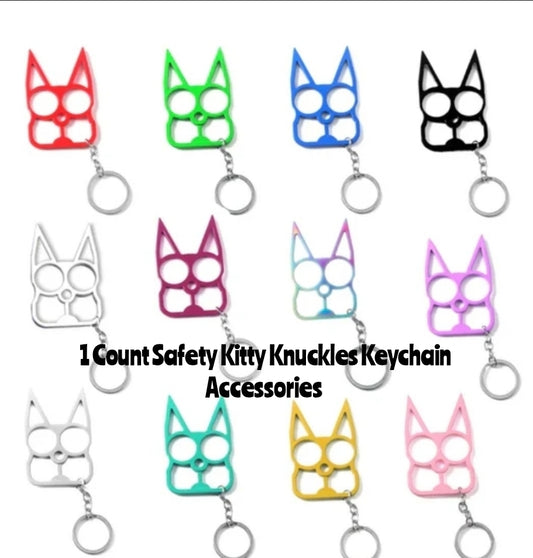 New- Safety keychain kitty knuckles
