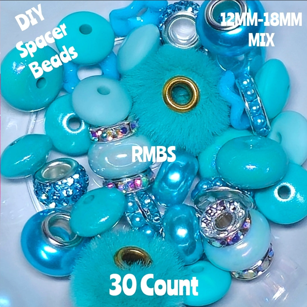 30 Count DIY Custom Made Spacer Beads Mix Craft Supplies 12MM-18MM Spacer Bead Mix
