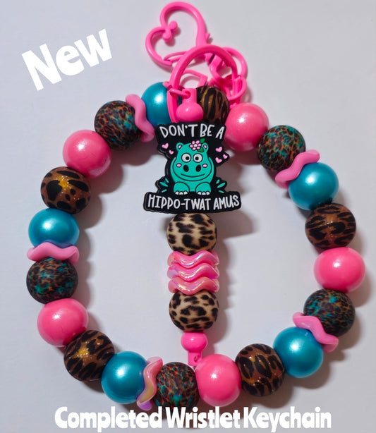 New Completed Keychain Wristlet Custom Handmade Sassy