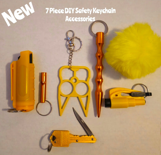 7 Piece Keychain Accessories Kit DIY You receive as shown