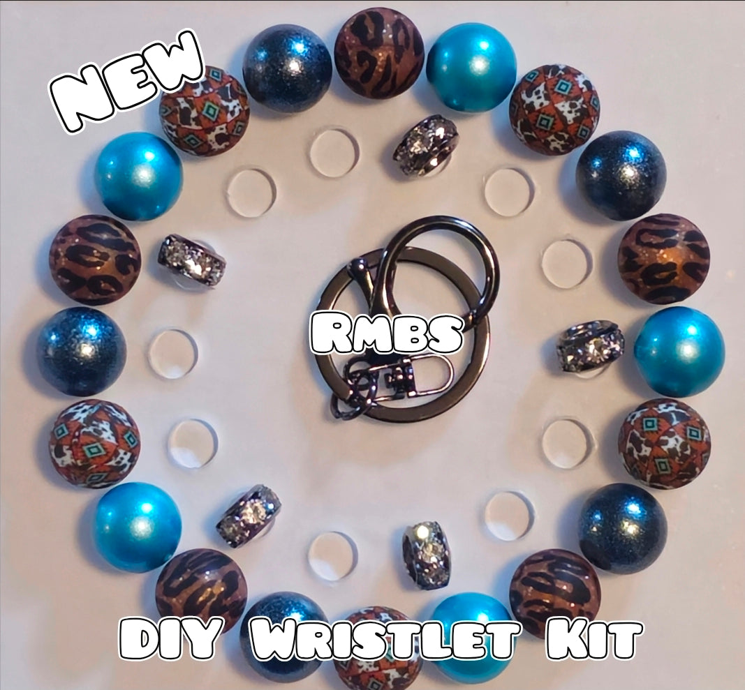 New 1 Count DIY Deluxe Beadable Wristlet Kit