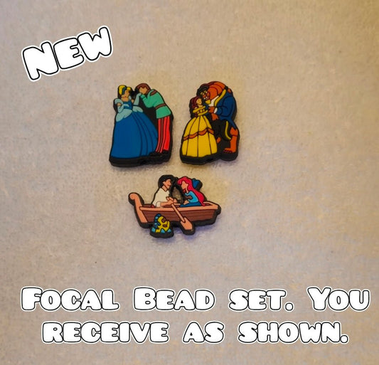 Prince & Princess 3 Piece Focal Bead Set Beadable Accessories