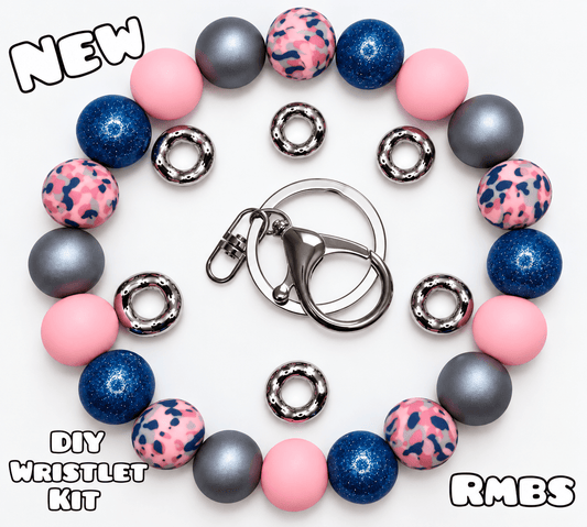 Nuevo kit de pulsera con cuentas DIY Deluxe de 1 unidad, camuflaje pastel