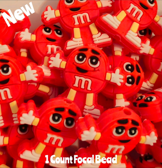 Clearance M&M Candy Focal Beads 1 Count DIY Bead Supplies