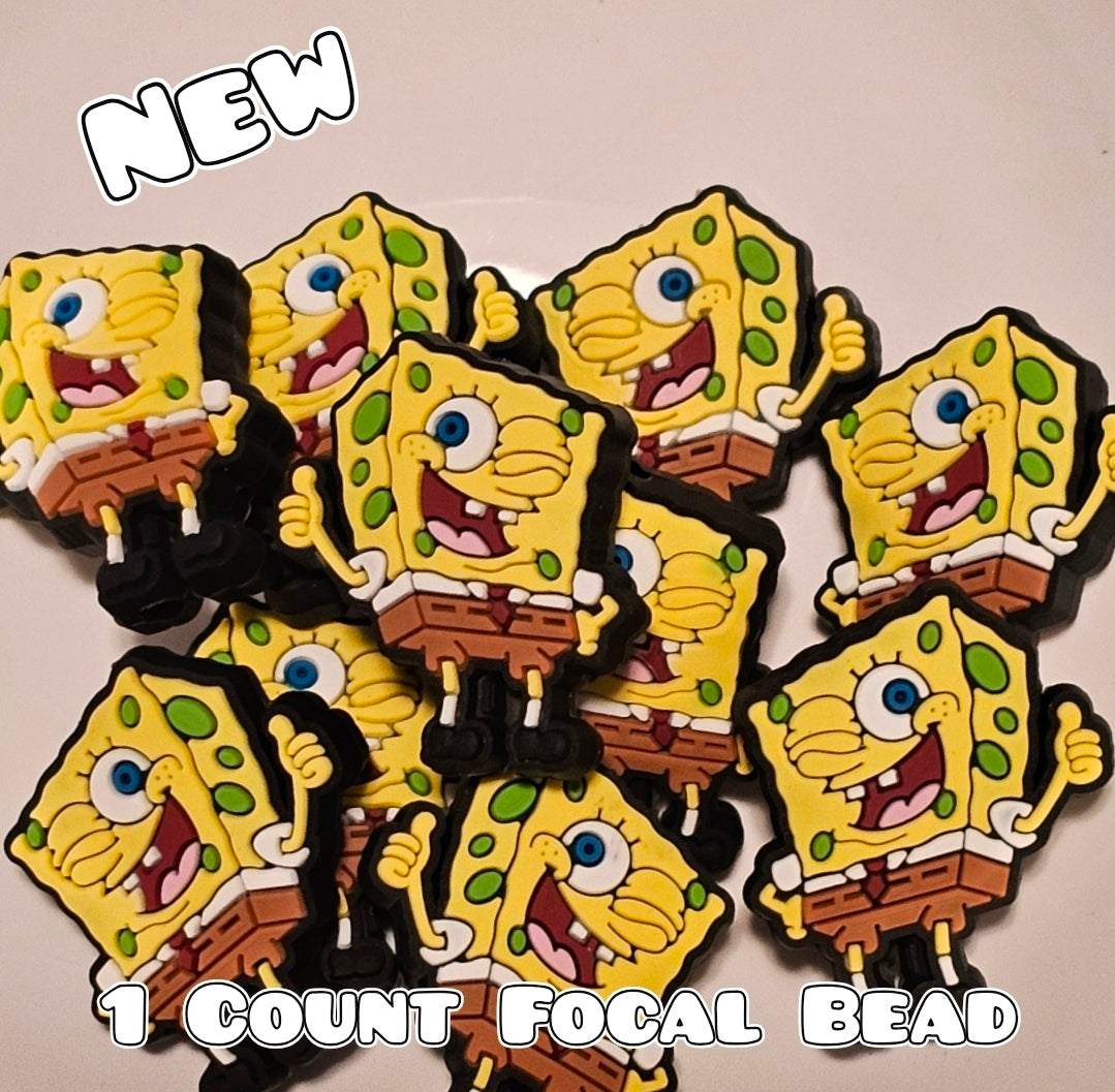 New 1 Count Focal Bead SpongeBob